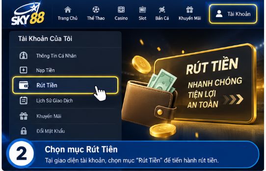 Sky88 – Rút Tiền Và Cách Theo Dõi Trạng Thái Giao Dịch